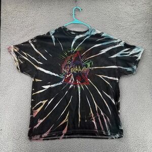 Def Leppard Tie Dye T-Shirt Shirt Large Sleeve Short Hysteria Graphic Band DEF